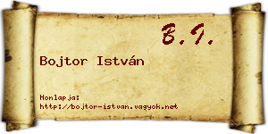 Bojtor István névjegykártya